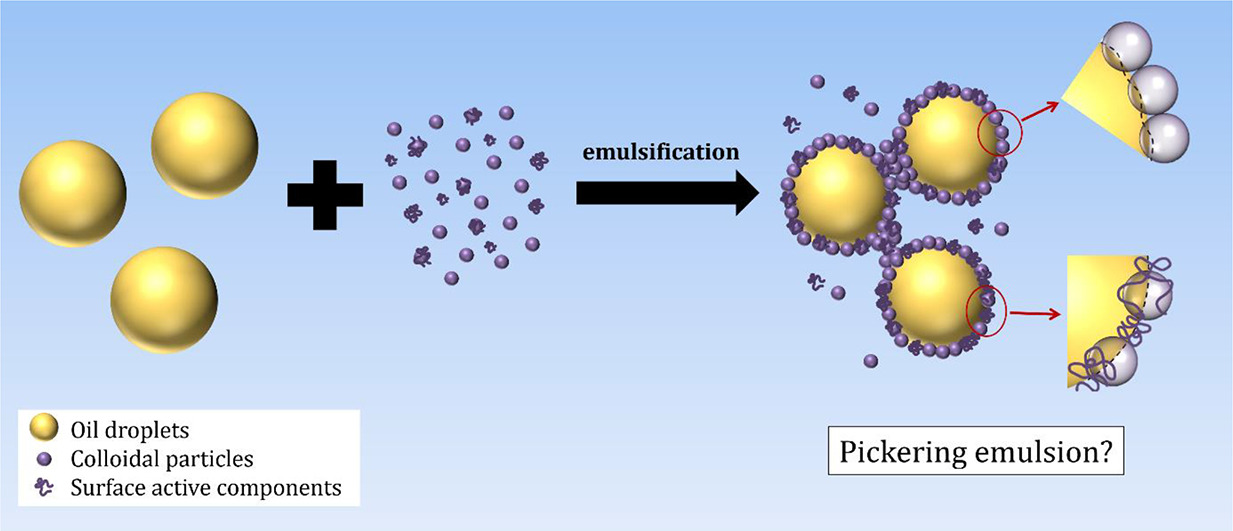 Illustration of a possible pickering emulsion